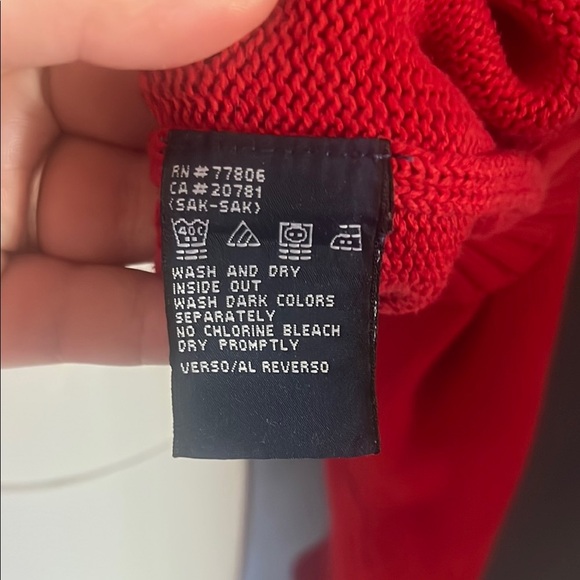 Tommy Hilfiger Red Crew Neck Sweater with Embroidered Logo - Picture 3 of 8